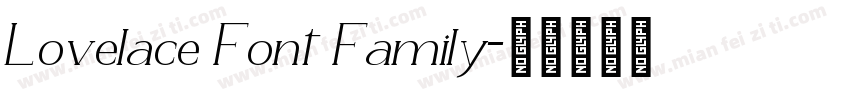 Lovelace Font Family字体转换